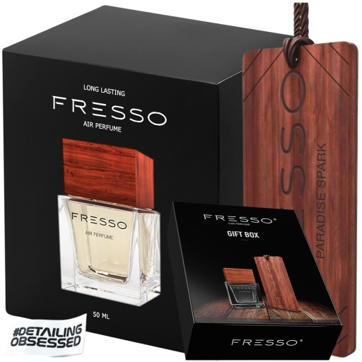 FRESSO GIFT BOX PARADISE SPARK PERFUMY 50ML +DREWNIANA ZAWIESZKA NA PREZENT