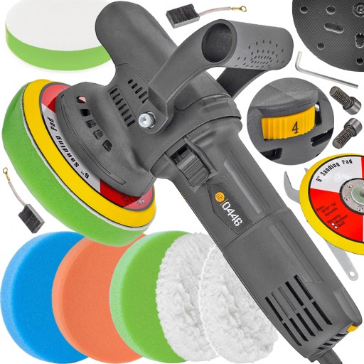 ЭКСЦЕНТРИЧЕСКАЯ КАЧЕСТВЕННАЯ ПОЛИРОВАЛЬНАЯ МАШИНА DA С РЕГУЛИРОВКОЙ 3 X МЕХОВАЯ ГУБКА