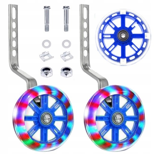 БІЧНІ ОПОРИ КОЛЕСА ДЛЯ ВЕЛОСИПЕДА 12-20' зі світлодіодами