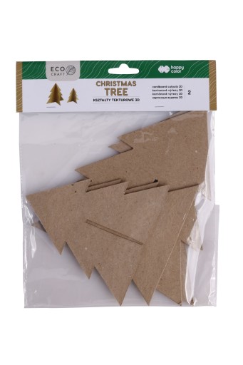 3D КАРТОННІ ФОРМИ HAPPY COLOR - ЯЛИНКИ 2 ШТ.