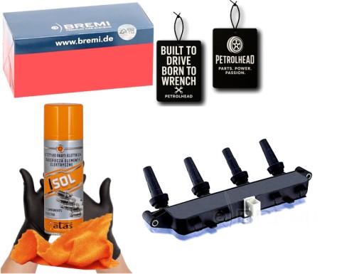 BMI20161#ECS-PCP+K - Катушка зажигания peugeot 206 bremi #petrolhead pro+ kit4