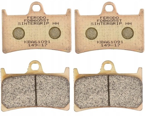 FDB605ST - Тормозные колодки YAMAHA YZF-R6 1999-2004 передние