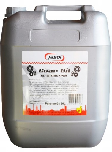 Трансмиссионное масло jasol gl-5 75w140 20 л.