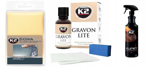 K2 GRAVON LITE 50 мл керамическое покрытие + клинет 1л