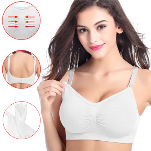 Безшовний бюстгальтер для годування Vivekbaby, білий, розмір M