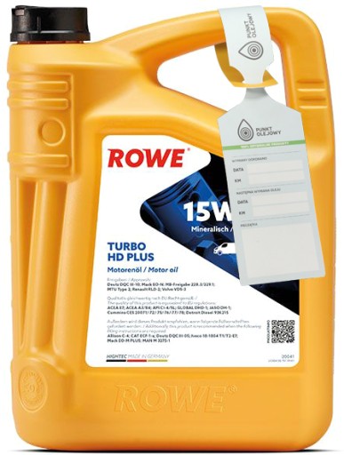 ROWE-HIGHTEC TURBO HD PLUS 15W40-5L