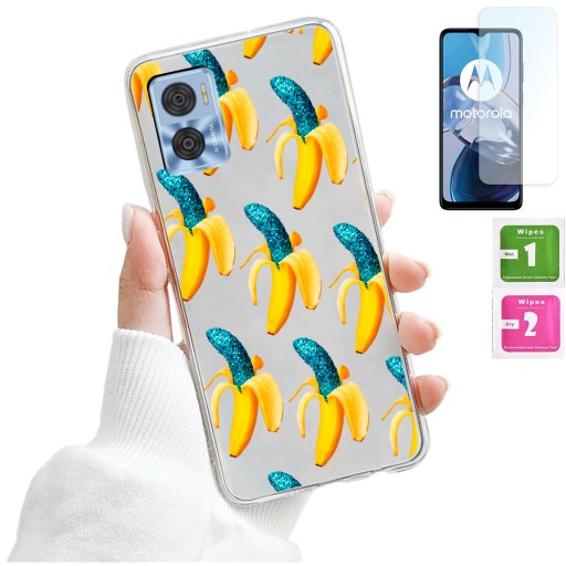 ETUI PLECKI FOTO Case OBUDOWA Pokrowiec WZORY SZKŁO do Motorola Moto E22