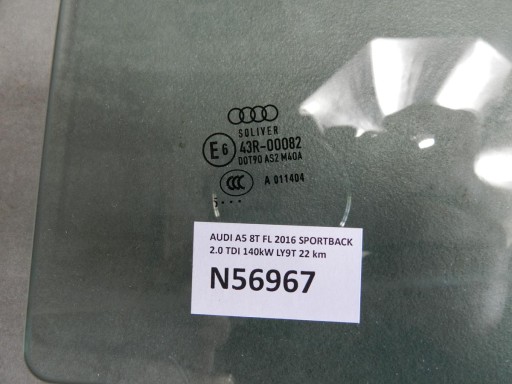 AUDI A5 8T OKNO levá záď 2015