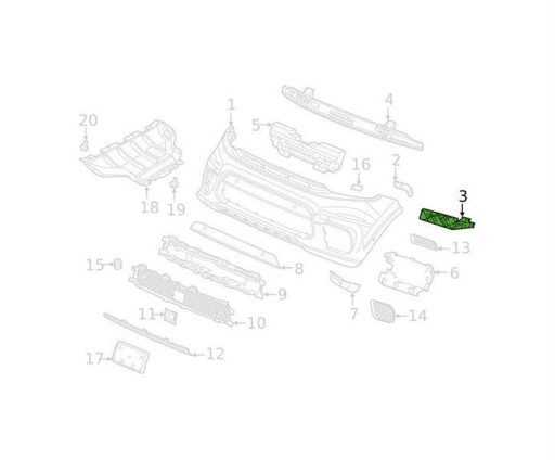 68335646AC - Кріплення фари Jeep Grand Cherokee 17-ліве