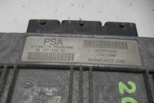 PEUGEOT 206 1.4 computer Centralina Motore 9659553480 9659552980