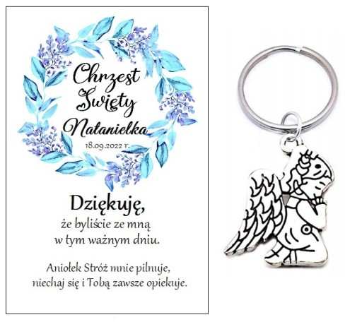 Брелок з ангелом-причастям для подяки гостям
