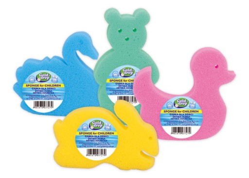 Губка для ванни іграшка мікс Gold Drop 1шт