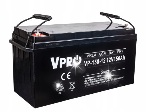 Акумулятор volt polska agm vpro 12v 150ah vrla необслуговуваний