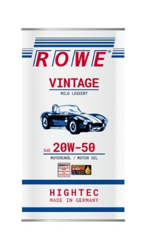 МАСЛО ROWE HIGHTEC VINTAGE 20W - 50 MILD LEGIERT 5L A