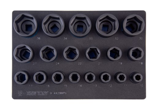 КОРОТКИЕ УДАРНЫЕ ГОЛОВКИ KING TONY 1/2 ДЮЙМА, 10–36 ММ 19