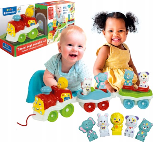 Інтерактивна іграшка Clementoni поїзд з тваринами 12 м +