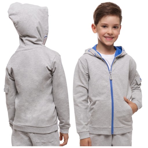 Дитячий світшот Moraj розмір 158 довгий рукав сірий