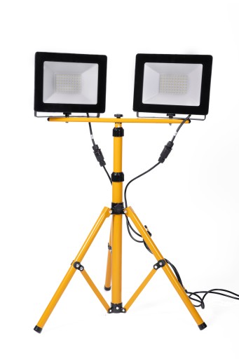 Светодиодный прожектор 2x50w 6400K на штативе с кабелем