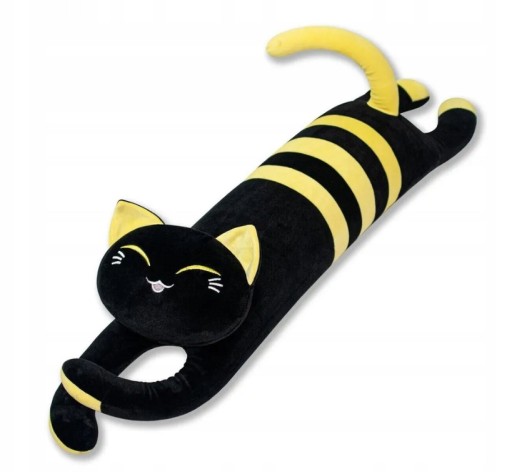 ПОДУШКА ДОВГА КІТ-ТАлісман КІТ 80 ЧОРНО-ЖОВТИЙ