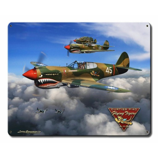 Вывеска 30x38, P-40 Flying Tigers S, США хит подарок