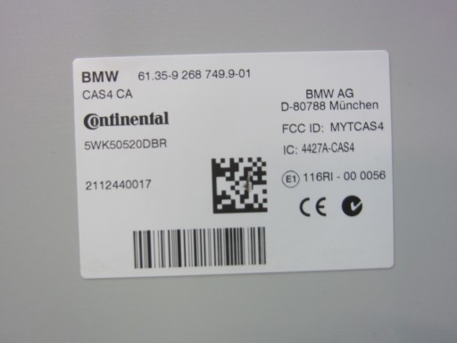 BMW X3 F25 F10 F06 X4 F26 Bedienteil modul CAS 4 61356809372 6809372 9268749
