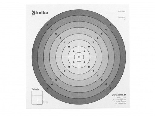 100 tarcz strzeleckich 14x14 cm biały środek
