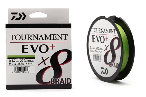 Оплетка Daiwa TOURNAMENT 8X EVO+ 0,14 мм х 270 м