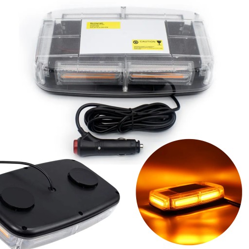 СИГНАЛЬНАЯ ЛАМПА СТРОБОСКОП ПЕТУХ СВЕТОДИОДНЫЙ ОРАНЖЕВЫЙ ДЛЯ МАГНИТА С ВИЛКОЙ