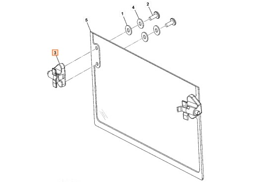 334/P0998 - Засувка нижнього скла 334 / P0998 JCB JS220 JS290