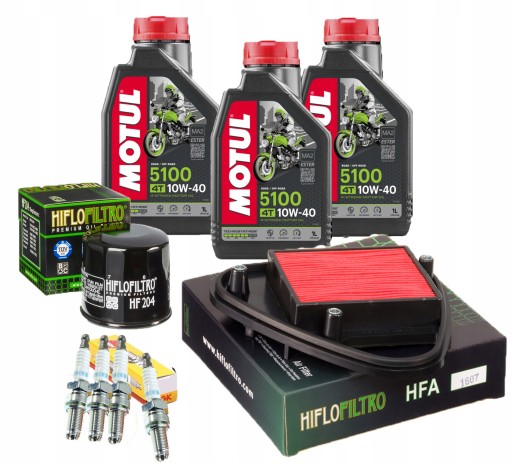 HFA1607 - Масло Motul 5100 HONDA VT 600 SHADOW фільтр свічки