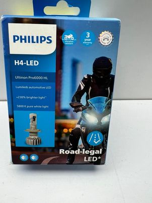 Żarówka motocyklowa H7 LED Homologowane - Philips Ultinon Pro6000 +230%