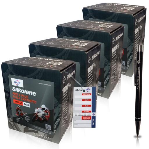 16 ЛИТРОВ FUCHS SILKOLENE PRO 4 PLUS 10W50 RACE МОТОЦИКЛОВОЕ МОТОРНОЕ МАСЛО