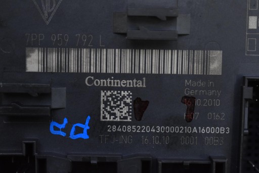 control unit module door right front 7PP959792L PORSCHE CAYENNE 2 II 92A 10-14