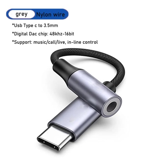 Usb Type C AUX Cable Jack 3.5mm Audio Cable Usb C 3.5 MM Adapter for