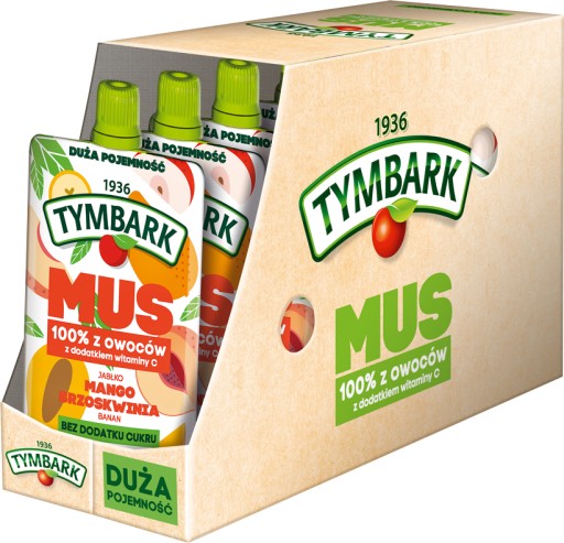 10× Яблуко Манго Персик Банан Тимбарк мус 200 г