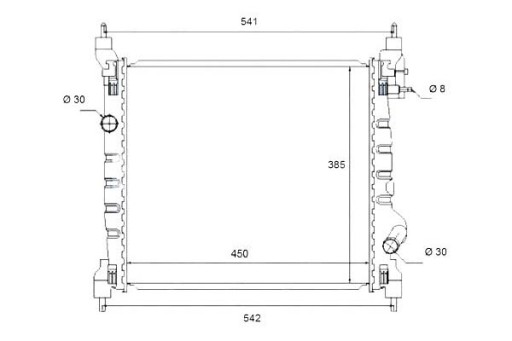 58454/NRF - Радіатор nrf chevrolet spark -ac 10-