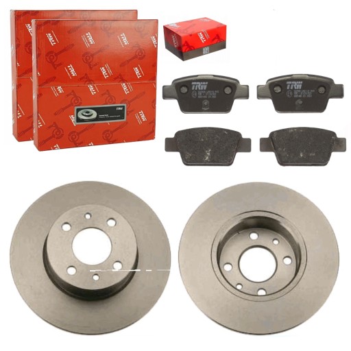 DF1790 - TRW ДИСКИ + КОЛОДКИ ЗАДНИЕ FIAT BRAVO II LINEA STILO