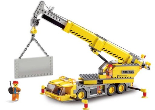 Набір будівельних блоків Kazi Будівельна машина жовта 380 ел.