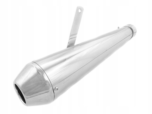 TW-025 - ГЛУШНИК ВИХЛОПНОЇ ТРУБИ ХРОМ - CHOPPER DRAG КЛАСИКА