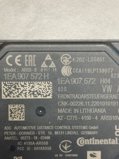 Audi Q4 e-tron sensor RADAR 1EA907572H