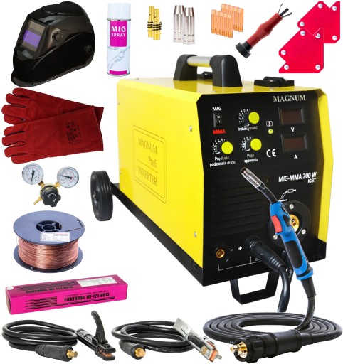 ЗВАРЮВАЛЬНИЙ АПАРАТ MIG / MAG-MMA 200W IGBT MAGNUM KIT # 2