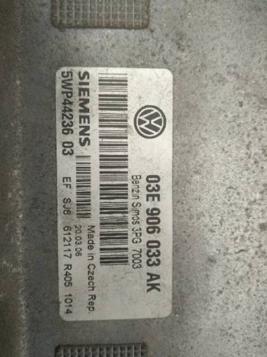 počítač riadiaca jednotka 03E906033AK VW POLO 1.2