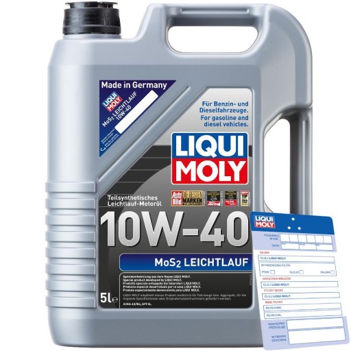 Масло LIQUI MOLY MoS2 LEICHTLAUF 10w40 5L німецький