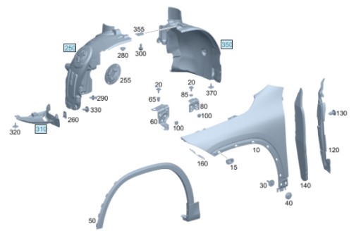 A2478840200 - ПЕРЕДНИЕ КОЛЕСНЫЕ АРКИ В КОМПЛЕКТЕ ПЕРЕДНЯЯ GLA II H247 ORG