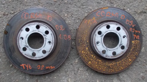 OPEL CORSA D 1.0 B 09R Bremsscheibe bremsen heck KPL