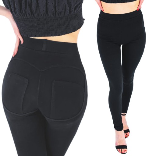 Dámske modelovacie legíny modelujúce nohavice double PUSH UP stav M/L