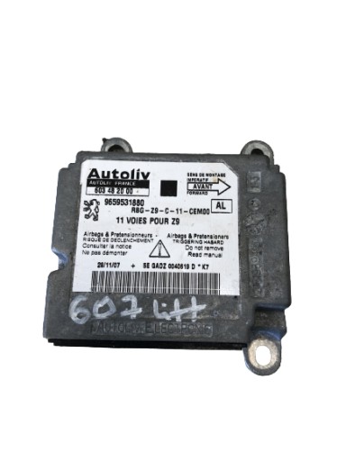 modulo SENSOR airbag PEUGEOT 607 LIFT 9659531880