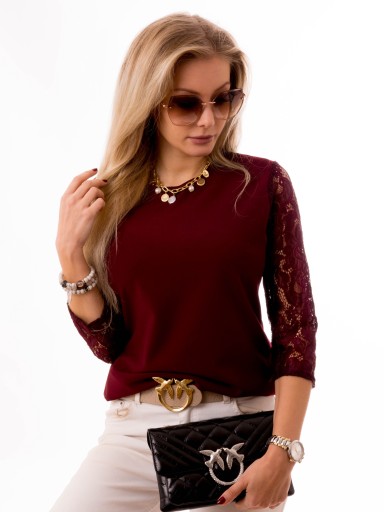 Модная элегантная ЖЕНСКАЯ БЛУЗКА, кружево, много цветов, ПОЛЬСКИЙ ИЗДЕЛИЕ