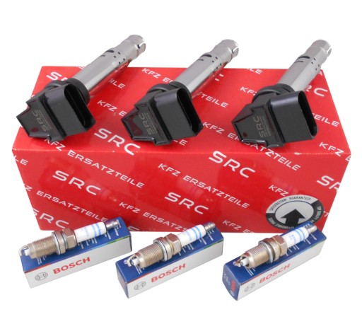 3x 03.6905715AS, - 3 катушки зажигания + свечи зажигания bosch seat ibiza skoda fabia rapid vw polo 1.2