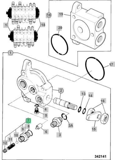КЛАПАН 25/607236 JCB 2CX 3CX